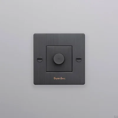 Regulador de intensidad LED Cross 1G de 250 W con logotipo, latón, bronce quemado, estándar europeo