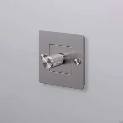 LED Cross 1G 250W Acero Plata Regulador de intensidad estándar europeo sin logotipo