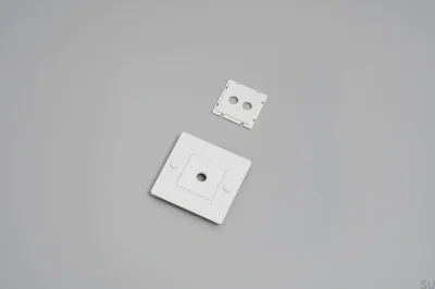 Marco con relleno sin logo Placa 1G Acero Blanco Norma Europea