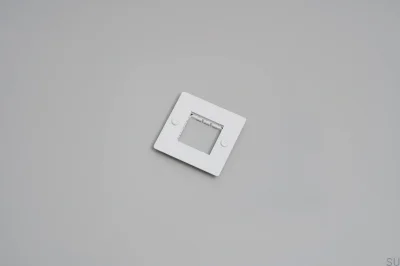 Marco sin relleno sin logo Placa 1G Acero Blanco Norma Europea