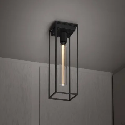Lámpara de techo Caged Cross 1.0 de acero y mármol negro