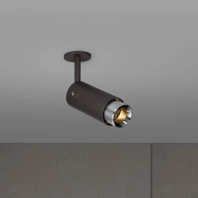 Lámpara de punto lineal ajustable con escape, acero grafito con acabado plateado