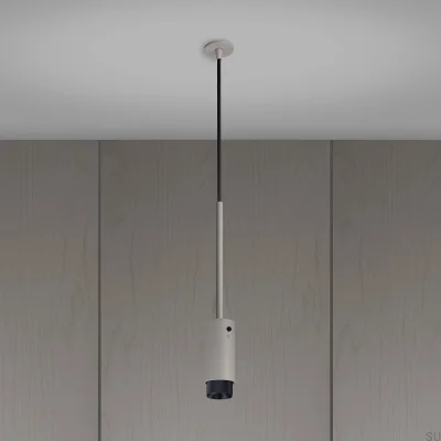 Lámpara colgante con forma de cruz de escape, gris acero con acabado negro