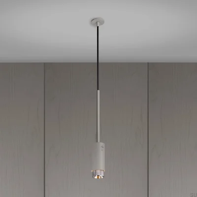 Escape Cross Acero Gris con Foco Colgante Plateado