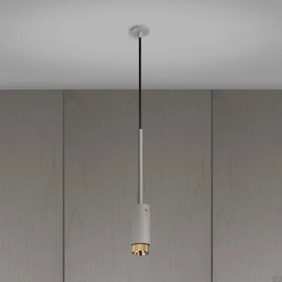 Escape Cross Acero Gris con Foco Colgante de Latón