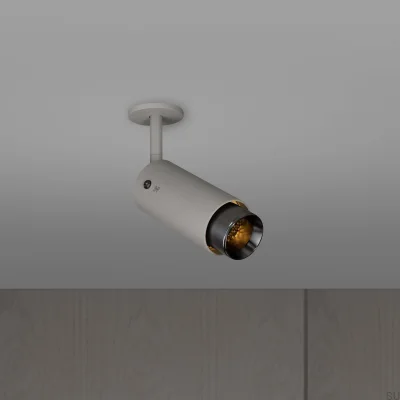 Foco lineal de escape ajustable en gris acero con acabado gun metal