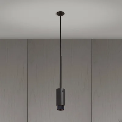 Escape Cross de acero grafito con lámpara colgante negra