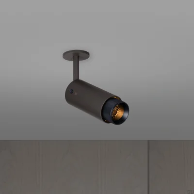 Faro delantero ajustable con forma de cruz de escape, acero, grafito y negro