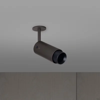 Faro delantero ajustable con forma de cruz de escape, acero, grafito y negro