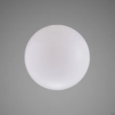 Pantalla grande de vidrio soplado con forma de globo lechoso