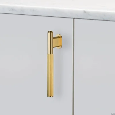 Tirador para muebles de latón L-Bar Linear 125