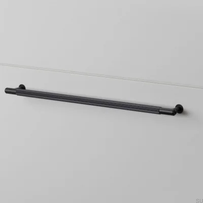 Tirador alargado para muebles Linear 325 de acero negro