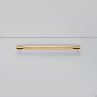 Tirador alargado para mueble Linear 225 de latón