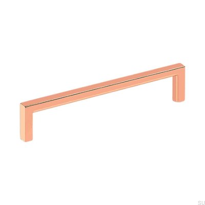 Tirador para mueble alargado Soft 128 Cobre pulido