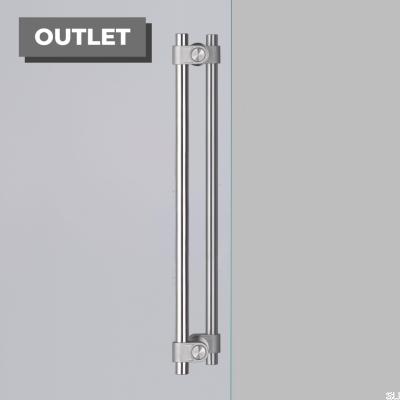 Tirador para mueble de doble cara Acero Fundido 350 Plata