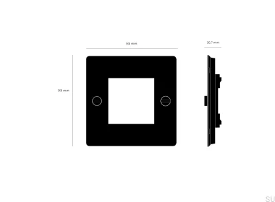 Marco sin relleno sin logo Placa 1G Acero Blanco Norma Europea