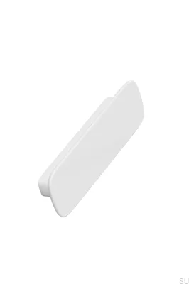 Manijas alargadas para muebles Tabula 96 de cerámica blanca