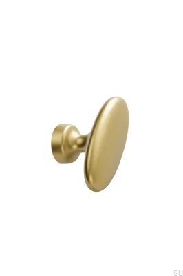 Pomo metálico para muebles Baron 60 con barra en T, acabado dorado oscuro cepillado.