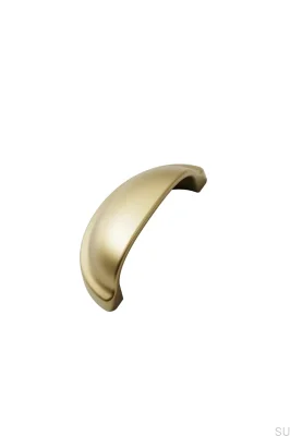 Tirador de mueble Baron 64 de metal con acabado dorado oscuro cepillado