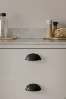 Tirador de muebles Baron 64 Metal Matte Black Shell