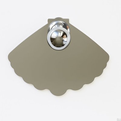 Tirador para muebles Shell 100, acero, plateado