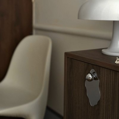 Manija para muebles Oyster 30 de latón cromado