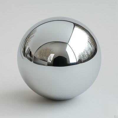 Pomo para muebles Bola 60 Acero Plata Pulido