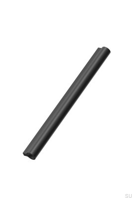 Tirador alargado para muebles Lucente 224, aluminio, negro mate