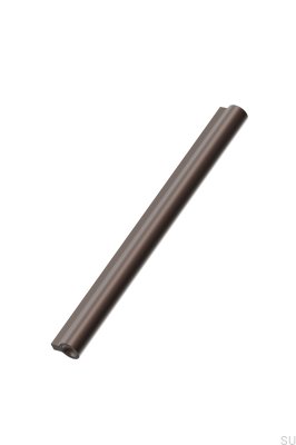 Tirador alargado para muebles Lucente 224, aluminio, marrón mate