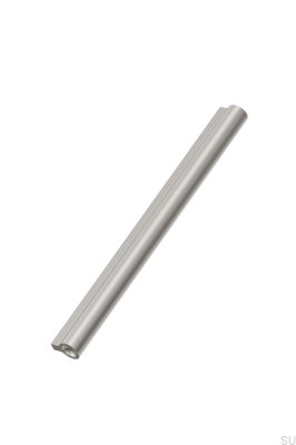 Tirador alargado para muebles Lucente 224, aluminio, plata mate