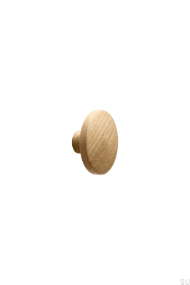 Pomo para mueble Discos 50 de madera, roble