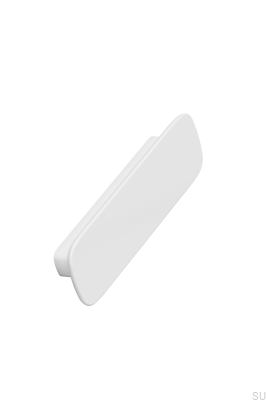 Manijas alargadas para muebles Tabula 96 de cerámica blanca