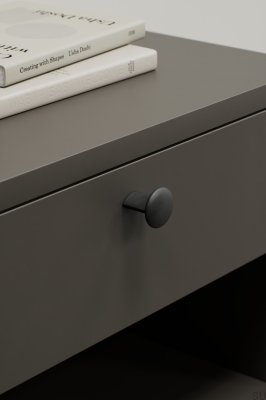 Pomo para muebles Volumi OceanIX 16, plástico negro