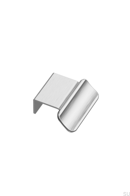 Tirador para muebles Volet 20 de aluminio con borde plateado