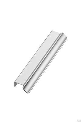 Tirador para muebles Volet 160 de aluminio con borde plateado