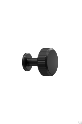 Pomo redondo Villa 30 de metal negro mate para muebles