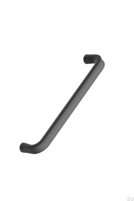 Tirador alargado para muebles Terra 160, hierro fundido, negro mate