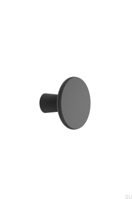 Pomo para muebles Terra 37, hierro fundido, negro mate