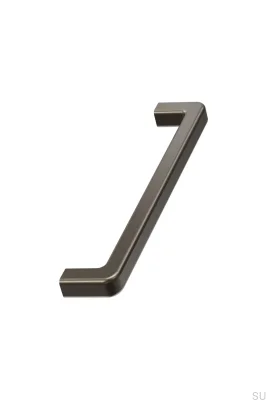 Tirador alargado Mango 160 para muebles, metal, marrón mate