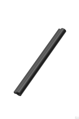 Tirador alargado para muebles Lucente 1088, aluminio, negro mate