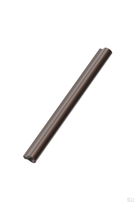 Tirador alargado para muebles Lucente 1088, aluminio, marrón mate