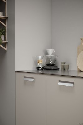 Asa alargada para muebles Leaf 160 Metal Silver