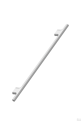 Asa alargada para muebles Koupe 288 de aluminio plateado