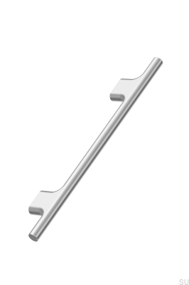 Asa alargada para muebles Koupe 128 de aluminio plateado