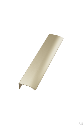 Manija para muebles Edge Straight 160 de aluminio cepillado dorado