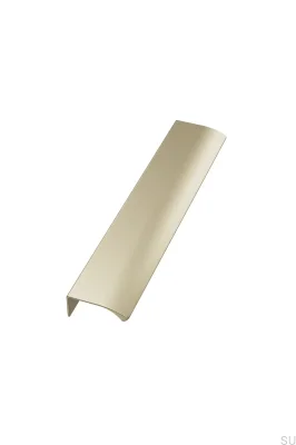 Manija para muebles Edge Straight 320 de aluminio cepillado dorado