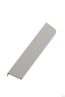 Tirador para muebles Comet 32 de aluminio con borde plateado mate