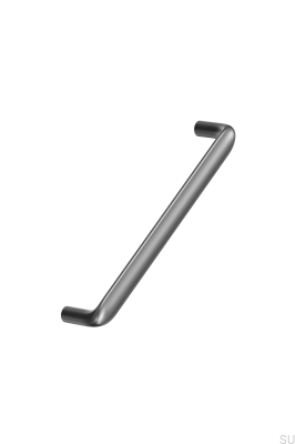 Manija alargada para muebles Cobra 160 de metal color gris plomo
