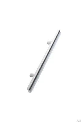 Tirador largo para muebles Calliope 160, acero, plata, espejo pulido