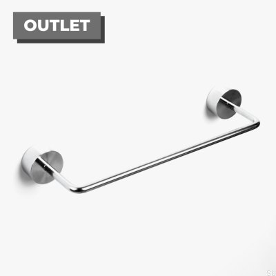 Tirador para mueble rectangular Luciola 128, latón cromado